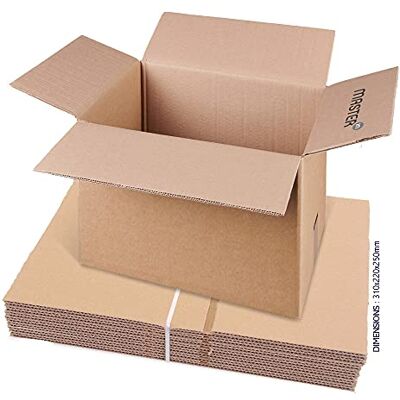 Master'in kartong med dubbla spår brun 310 x 220 x 250 mm 1 set med 15 lådor Master'in kartong med dubbla spår brun 310 x 220 x 250 mm 1 set med 15 lådor