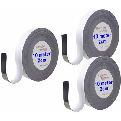 TUKA-i-AKUT TUKA 30m x 20mm x 1mm Magnetiskt band för märkning, återskrivbar utskärningsbar rand magnetisk rand identifieringsmärken, för whiteboard kylskåp hyllor. 3 x 10m vit TKD9046 TUKA-i-AKUT TUKA 30m x 20mm x 1mm Magnetiskt band för märkning, återskrivbar utskärningsbar rand magnetisk rand identifieringsmärken, för whiteboard kylskåp hyllor. 3 x 10m vit TKD9046