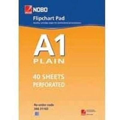 Nobo Flipchart Pad, A1, enkel, 40 ark, 34631165 Nobo Flipchart Pad, A1, enkel, 40 ark, 34631165