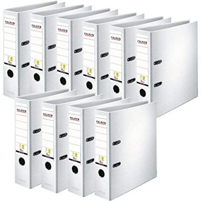 FALKEN Original 10-Pack PP-Color Plastmappar. Made in Germany. 8 cm bred DIN A4 vit vegansk ringbindare mapp brevmapp brevmapp kontorsmapp plastmapp slitsad mapp FALKEN Original 10-Pack PP-Color Plastmappar. Made in Germany. 8 cm bred DIN A4 vit vegansk ringbindare mapp brevmapp brevmapp kontorsmapp plastmapp slitsad mapp