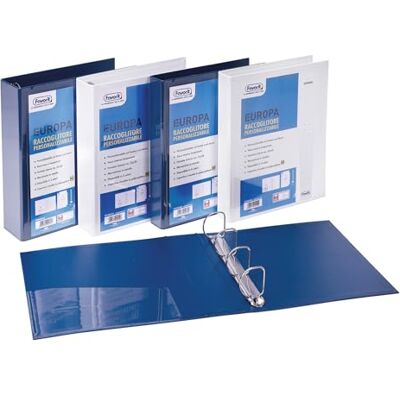 Favorit Anpassningsbar pärm Europa 22 x 30 cm 4 ringar diameter 15 mm, vit Favorit Anpassningsbar pärm Europa 22 x 30 cm 4 ringar diameter 15 mm, vit