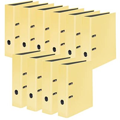 FALKEN Original 10-Pack PastelColor-mapp. Tillverkad i Tyskland. 8 cm bred DIN A4 pastellfärgad vaniljgul ringpärm mapp brevmapp kontorsmapp plastmapp slitsad mapp motivmapp FALKEN Original 10-Pack PastelColor-mapp. Tillverkad i Tyskland. 8 cm bred DIN A4 pastellfärgad vaniljgul ringpärm mapp brevmapp kontorsmapp plastmapp slitsad mapp motivmapp