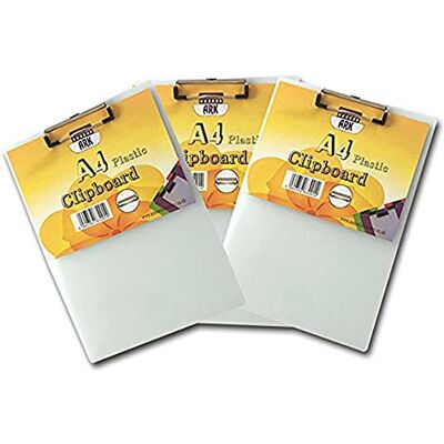 ARK 3 x A4 klippbräda hållbar frostig klar (värdepack) av ARK 3 x A4 klippbräda hållbar frostig klar (värdepack) av
