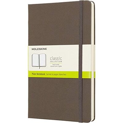 Moleskine Classic Anteckningsbok, hårt omslag, stor (12,7 x 20,3 cm), olinjerade sidor, jordbrun, 240 sidor Moleskine Classic Anteckningsbok, hårt omslag, stor (12,7 x 20,3 cm), olinjerade sidor, jordbrun, 240 sidor