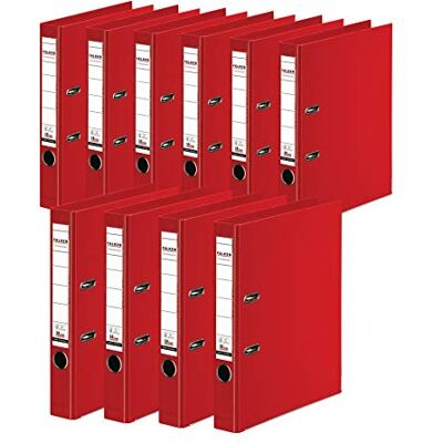 FALKEN Original 10-Pack Chromocolor Premium mappar. Made in Germany. Plastfolie utanför och innanför 5 cm smal DIN A4 röd ringpärm mapp brevmapp kontorsmapp plastmapp slitsad mapp FALKEN Original 10-Pack Chromocolor Premium mappar. Made in Germany. Plastfolie utanför och innanför 5 cm smal DIN A4 röd ringpärm mapp brevmapp kontorsmapp plastmapp slitsad mapp