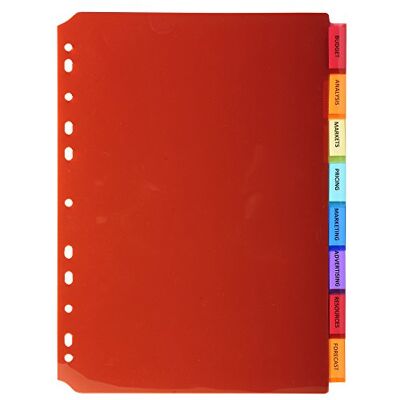 Exacompta Ref 3908E Genomskinliga avdelare i polypropylen med 8 neutrala flikar med etiketthållare Levereras med ett ark löstagbara etiketter A4-format Exacompta Ref 3908E Genomskinliga avdelare i polypropylen med 8 neutrala flikar med etiketthållare Levereras med ett ark löstagbara etiketter A4-format