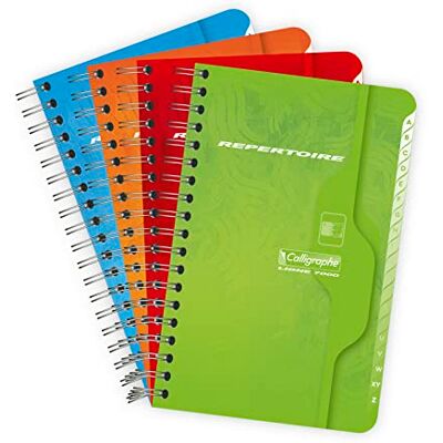 Clairefontaine Calligraphe 7000 katalog med spiralbindning, färgsorterad, 11 x 17 Clairefontaine Calligraphe 7000 katalog med spiralbindning, färgsorterad, 11 x 17
