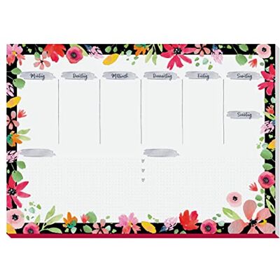 Sigel JS100 pappersskrivunderlägg, veckoplanerare oatierad, A3, tyska, 30 ark, FSC-certifierad Jolie Flower Love Sigel JS100 pappersskrivunderlägg, veckoplanerare oatierad, A3, tyska, 30 ark, FSC-certifierad Jolie Flower Love