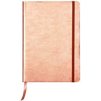 Clairefontaine 400095C anteckningsbok (med pärlemutt-effekt med softcover av läder, DIN A5, 14,8 x 21 cm, 72 blad, linjerat, gummistäng, bokmärke) 1 st. koppar Clairefontaine 400095C anteckningsbok (med pärlemutt-effekt med softcover av läder, DIN A5, 14,8 x 21 cm, 72 blad, linjerat, gummistäng, bokmärke) 1 st. koppar