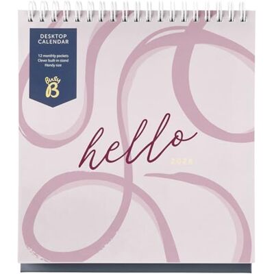 Busy B Upptagen B 2026 skrivbordskalender – jan till dec rosa band 2026 kalender med inbyggt stativ och flip-toppbindning – skrivbordskalender för kontor eller hem – årsplanerare med fickor för organiserad Busy B Upptagen B 2026 skrivbordskalender – jan till dec rosa band 2026 kalender med inbyggt stativ och flip-toppbindning – skrivbordskalender för kontor eller hem – årsplanerare med fickor för organiserad