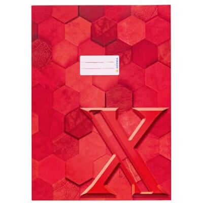 HERMA 20083 häftkuvert A4-kartong röd, 10 stycken, förädlat häftfodral med märkningsfält av robust och extra starkt papper, häftskydd med hexagonmönster motiv för skolhäftningar, färgad HERMA 20083 häftkuvert A4-kartong röd, 10 stycken, förädlat häftfodral med märkningsfält av robust och extra starkt papper, häftskydd med hexagonmönster motiv för skolhäftningar, färgad