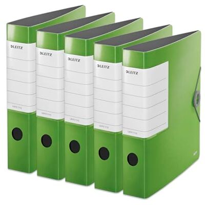 Leitz kvalitetsmapp 180° solid, 5-pack, A4, smal, ljusgrön, 6,2 cm ryggbredd, gummibandslås, robust polyfoam, extra bred, utbytbar ryggskylt, 11130050 Leitz kvalitetsmapp 180° solid, 5-pack, A4, smal, ljusgrön, 6,2 cm ryggbredd, gummibandslås, robust polyfoam, extra bred, utbytbar ryggskylt, 11130050