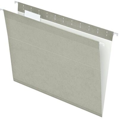 Pendaflex Förstärkta hängande mappar, brevstorlek, grå, 1/5 skärning, 25/BX (4152 1/5 GRA) Pendaflex Förstärkta hängande mappar, brevstorlek, grå, 1/5 skärning, 25/BX (4152 1/5 GRA)
