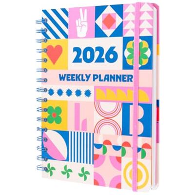Grupo Erik 2026 Diary A5 Week To View Geometrical Harmony A5 Weekly Planner 2026 With Diary Stickers, Pocket, Bookmarks, January 2026 December 2026 Cute Planner Grupo Erik 2026 Diary A5 Week To View Geometrical Harmony A5 Weekly Planner 2026 With Diary Stickers, Pocket, Bookmarks, January 2026 December 2026 Cute Planner