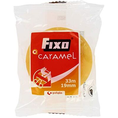 Grafoplás FIXO Caramel 75003300 Självhäftande tejp Transparent, 33mx19mm, Stor hållfasthet, lätt att klippa Grafoplás FIXO Caramel 75003300 Självhäftande tejp Transparent, 33mx19mm, Stor hållfasthet, lätt att klippa