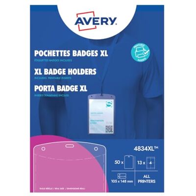 Avery 50 skal emblem stora + tryckbara 52 inlägg – 148 x 105 – genomskinlig (4834 x L) Avery 50 skal emblem stora + tryckbara 52 inlägg – 148 x 105 – genomskinlig (4834 x L)