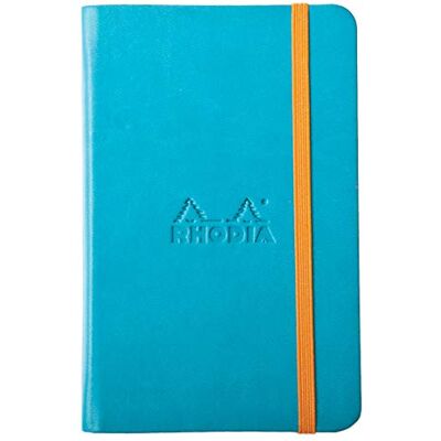Rhodia 118627C rama Book (A6 anteckningsbok med elastiskt band, blank, 96 ark) 1 st turkos Rhodia 118627C rama Book (A6 anteckningsbok med elastiskt band, blank, 96 ark) 1 st turkos