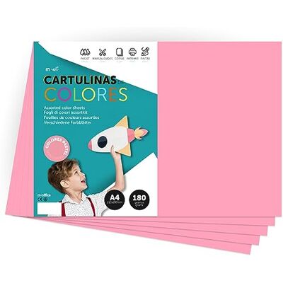 Färgat Kartong - 25 A4 Blad Pastellkräm M-Office Färgat Kartong - 25 A4 Blad Pastellkräm M-Office