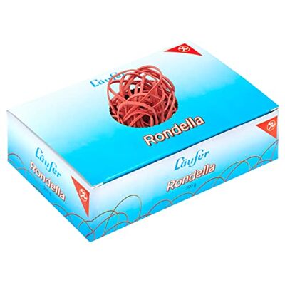 Läufer 51742 Rondella gummiband, 80 x 2 mm, diameter 50 mm, 2 mm breda gummiringar, 500 g låda, röd Läufer 51742 Rondella gummiband, 80 x 2 mm, diameter 50 mm, 2 mm breda gummiringar, 500 g låda, röd