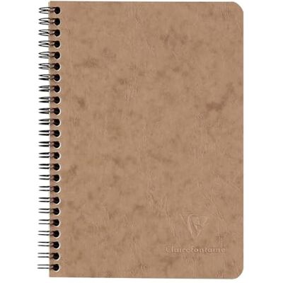 Clairefontaine 78566C spiralbok Spiralbok, A5 3 fickor, linjerad 60 Blatt BRUN Clairefontaine 78566C spiralbok Spiralbok, A5 3 fickor, linjerad 60 Blatt BRUN