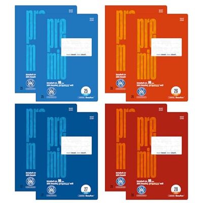 Staufen Green skolhäfte set DIN A4 16 ark skolstartpaket (LIN 25, 26, 27, 28), 2 stycken vardera Staufen Green skolhäfte set DIN A4 16 ark skolstartpaket (LIN 25, 26, 27, 28), 2 stycken vardera