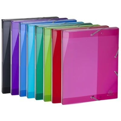 Exacompta 59670E förpackning (med 8 arkivlådor Iderama PP, 24 x 32 cm, perfekt för dina dokument i format DIN A4, rygg 25 mm) blandade färger, 8 stycken Exacompta 59670E förpackning (med 8 arkivlådor Iderama PP, 24 x 32 cm, perfekt för dina dokument i format DIN A4, rygg 25 mm) blandade färger, 8 stycken