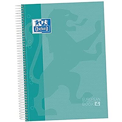 Oxford , Anteckningsbok A5 rutnät 5 x 5, inbunden, 120 ark, 4 färger band, ismynta färg Oxford , Anteckningsbok A5 rutnät 5 x 5, inbunden, 120 ark, 4 färger band, ismynta färg
