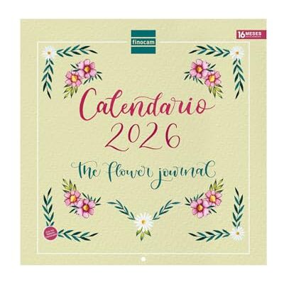 Finocam Väggkalender 2026, 30 x 30 cm, månad Vista januari december 2026 + september dec 2025 (4 månader) minskad Kalender 2026 Flower Journal bilder Finocam Väggkalender 2026, 30 x 30 cm, månad Vista januari december 2026 + september dec 2025 (4 månader) minskad Kalender 2026 Flower Journal bilder