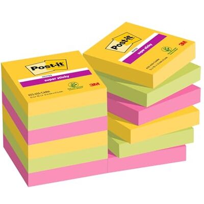 Post-it 7100072724 48 x 48 mm Klisterlappar, Flerfärgade Post-it 7100072724 48 x 48 mm Klisterlappar, Flerfärgade
