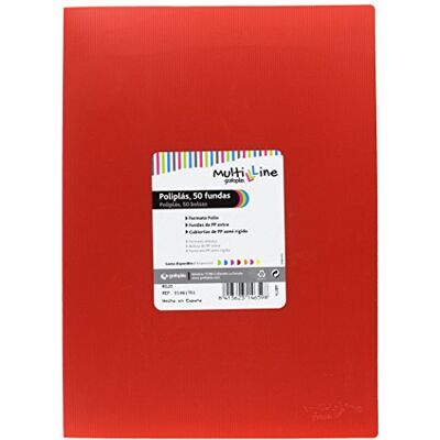 Grafoplás Grafoplas 1461751 – mapp, 50 skal, Foolscap, lock PP, röd Grafoplás Grafoplas 1461751 – mapp, 50 skal, Foolscap, lock PP, röd