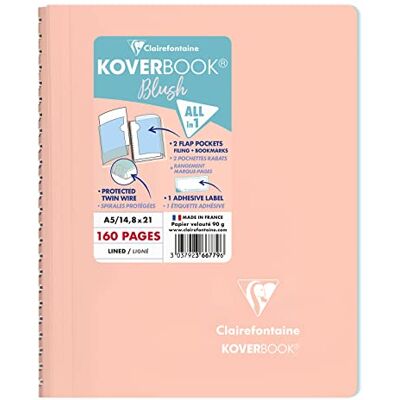 Clairefontaine Carnet reliure intégrale, 14,8x21, 160 pages, ligné, corail 366779C Clairefontaine Carnet reliure intégrale, 14,8x21, 160 pages, ligné, corail 366779C