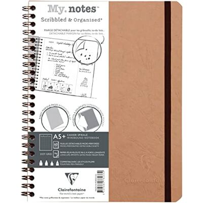 Clairefontaine 78233C Age Bag My.Notes carnet reliure intégrale à marge détachable 16x21cm 120p détach. DOT tabac Clairefontaine 78233C Age Bag My.Notes carnet reliure intégrale à marge détachable 16x21cm 120p détach. DOT tabac