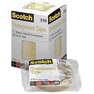 Scotch Brand 30523 i Candy tejp 15 mm x 66 m-klar akryl Scotch Brand 30523 i Candy tejp 15 mm x 66 m-klar akryl
