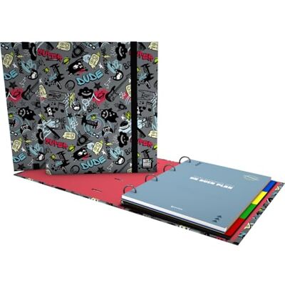 Grafoplás Grafoplas A4 ringhållare, pärm och Bobs fantastisk, inklusive ersättning + avdelare + planerare + klistermärken + genomskinligt kuvert, perfekt för skolbarn Grafoplás Grafoplas A4 ringhållare, pärm och Bobs fantastisk, inklusive ersättning + avdelare + planerare + klistermärken + genomskinligt kuvert, perfekt för skolbarn