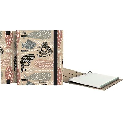 Unipapel – mapp 4 ringar ekologisk A5, inkluderar påfyllning 90 återvunna ark 90 g, rutnät 5 x 5, färgband, Uninature Design valar FSC återvunna 100%, carpebook Unipapel – mapp 4 ringar ekologisk A5, inkluderar påfyllning 90 återvunna ark 90 g, rutnät 5 x 5, färgband, Uninature Design valar FSC återvunna 100%, carpebook