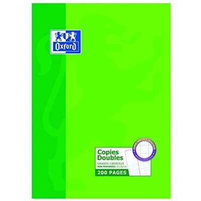 Oxford Scolaire blad, karos, A4, 200 sidor, vit Oxford Scolaire blad, karos, A4, 200 sidor, vit