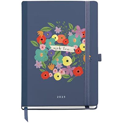 Miquelrius Årlig planerare 2023 Dagsida Plus-storlek 155 x 213 mm (A5) Hårt omslag sydd bindning spanska, engelska och portugisiska blommor Miquelrius Årlig planerare 2023 Dagsida Plus-storlek 155 x 213 mm (A5) Hårt omslag sydd bindning spanska, engelska och portugisiska blommor