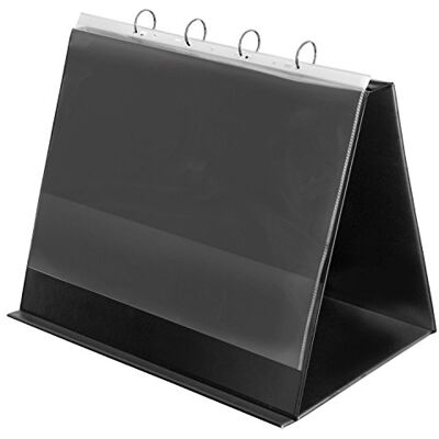 VELOFLEX 4132280 Tabell blädderblock, Svart, A3 Liggande, utbyggbar, finkornig yta, stabil ställningskant, för möten och presentationer VELOFLEX 4132280 Tabell blädderblock, Svart, A3 Liggande, utbyggbar, finkornig yta, stabil ställningskant, för möten och presentationer