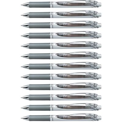 Pentel EnerGel XM BL77 gelpenna med tryckmekanik, grå (12 stycken) Pentel EnerGel XM BL77 gelpenna med tryckmekanik, grå (12 stycken)