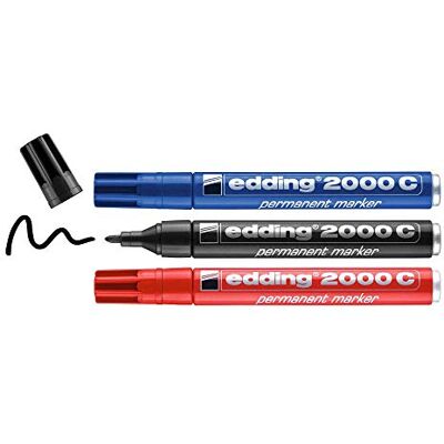 edding 2000C kula spets permanent märkpenna paket med 3 blandade edding 2000C kula spets permanent märkpenna paket med 3 blandade