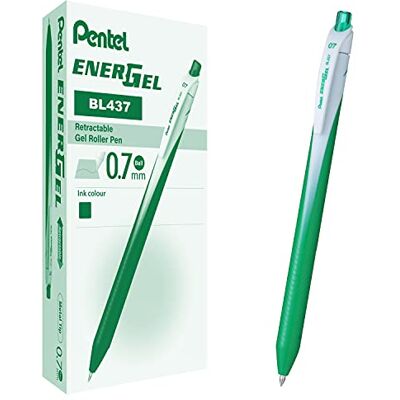 Pentel BL437 Energel Slim snäpprulle 0,7 mm, grön 12 st Pentel BL437 Energel Slim snäpprulle 0,7 mm, grön 12 st