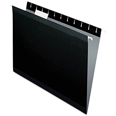 Pendaflex Förstärkta hängande mappar, brevstorlek, svart, 1/5 klipp, 25/BX (4152 1/5 BLA) Pendaflex Förstärkta hängande mappar, brevstorlek, svart, 1/5 klipp, 25/BX (4152 1/5 BLA)