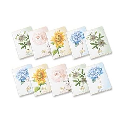 Pigna , Maxi-anteckningsböcker Flowers Special, format A4 21x29,7 cm, insida 4M, rutmönster 4 mm, 80 g, återvunnet papper, olika motiv, förpackning med 10 Pigna , Maxi-anteckningsböcker Flowers Special, format A4 21x29,7 cm, insida 4M, rutmönster 4 mm, 80 g, återvunnet papper, olika motiv, förpackning med 10