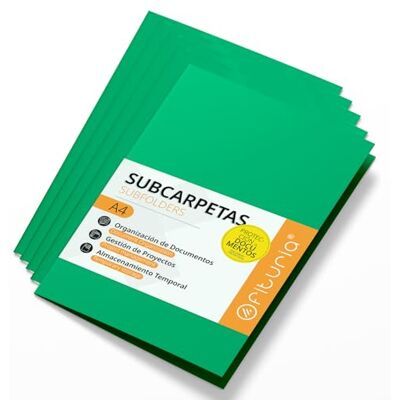OFITURIA Undermappar A4-kort, Arkivmappar 180 gr, Dokumentsorterare, Pack med 50 undermappar för kontor i färg för arkivering och sortering av papper Offituria (turkos) OFITURIA Undermappar A4-kort, Arkivmappar 180 gr, Dokumentsorterare, Pack med 50 undermappar för kontor i färg för arkivering och sortering av papper Offituria (turkos)