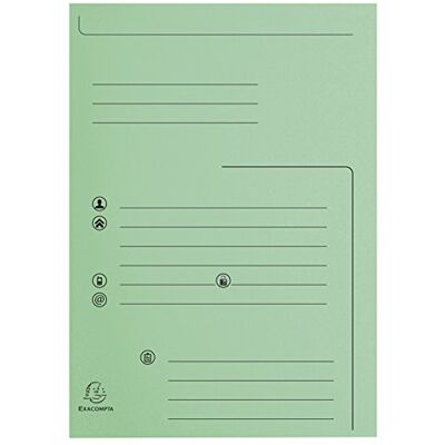 Exacompta Art.-nr. 334004E 25 stycken tryckt, med 2 superklaffar 210 g/m² pastellfärger PEFC™-certifierad Mått 24 x 32 cm för A4-dokument Färg: Ljusgrön Exacompta Art.-nr. 334004E 25 stycken tryckt, med 2 superklaffar 210 g/m² pastellfärger PEFC™-certifierad Mått 24 x 32 cm för A4-dokument Färg: Ljusgrön