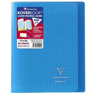 Clairefontaine 951402C Paket med 10 METALLIC Koverbook Stitch Notebook Blå 17x22 cm 96 Stora fyrkantiga sidor Vitt papper 90 g Polypropylen Cover Clairefontaine 951402C Paket med 10 METALLIC Koverbook Stitch Notebook Blå 17x22 cm 96 Stora fyrkantiga sidor Vitt papper 90 g Polypropylen Cover