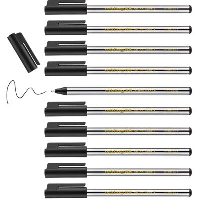 edding 88 – fineliner – svart – 10 pennor – rund spets 0,6 mm – tunn fiberpenna för fin, exakt skrivning, understrykning, ritning – på kontoret eller hemmet och i skolan edding 88 – fineliner – svart – 10 pennor – rund spets 0,6 mm – tunn fiberpenna för fin, exakt skrivning, understrykning, ritning – på kontoret eller hemmet och i skolan