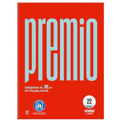 Staufen Green Collegeblock – DIN A4, linjerat 22 (5 mm rutig), 2 block vardera 80 ark, 4-vägs perforering, 90 g/m² återvunnet papper Staufen Green Collegeblock – DIN A4, linjerat 22 (5 mm rutig), 2 block vardera 80 ark, 4-vägs perforering, 90 g/m² återvunnet papper