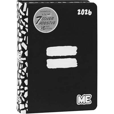 Franco Cosimo Panini ME 16 månaders dagbok Medium 2025–2026, Classic Edition, mjukt omslag med präglad grafik och 512 sidor, perfekt för mellanstadiet, högstadiet, 12 x 16,5 cm, svart Franco Cosimo Panini ME 16 månaders dagbok Medium 2025–2026, Classic Edition, mjukt omslag med präglad grafik och 512 sidor, perfekt för mellanstadiet, högstadiet, 12 x 16,5 cm, svart