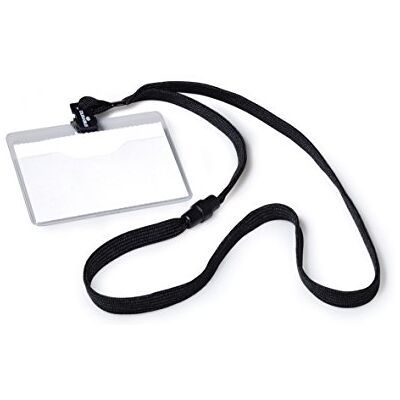 Durable 813901 Namnskylt med textilhalsband 60x90mm, svart, 10 stycken Durable 813901 Namnskylt med textilhalsband 60x90mm, svart, 10 stycken